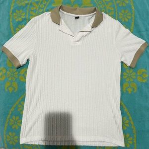 Men’s Medium Waffled Short Sleeve Polo Shirt